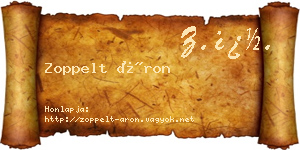 Zoppelt Áron névjegykártya